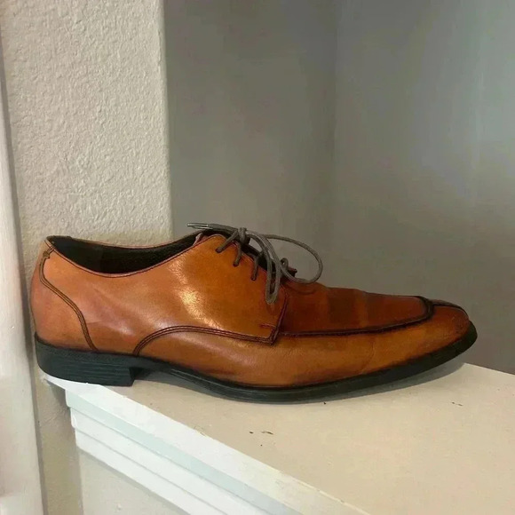 Cole Haan Air Dress Shoes Men's 10.5 M Derby Oxford Leather Brown Lace Up C09161 - Picture 2 of 10